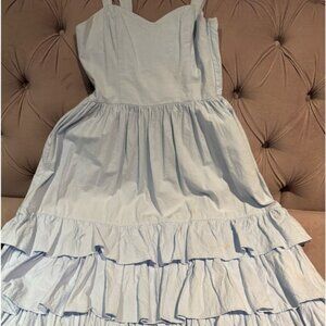 H&M Sky Blue Summer Tiered Dress In Size 2